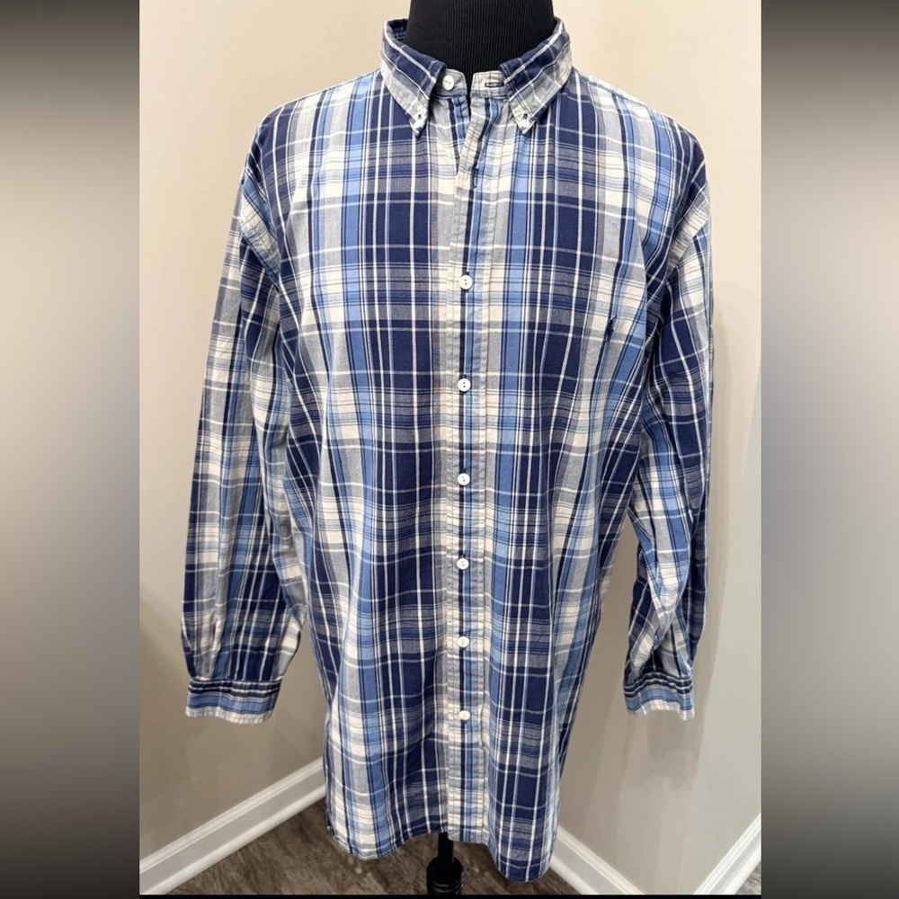 Ralph Lauren Classic Fit Plaid Long Sleeve Button Down Shirt Men’s Sz 3X B